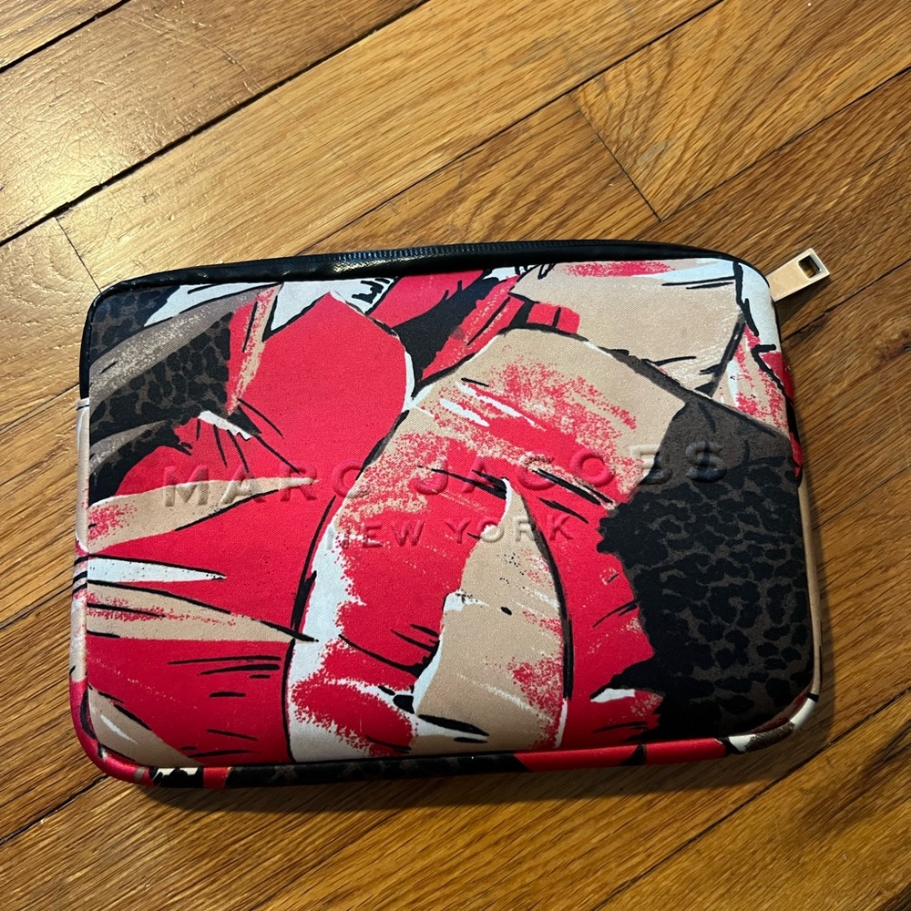 Marc Jacobs Red and Tan Graphic Pouch